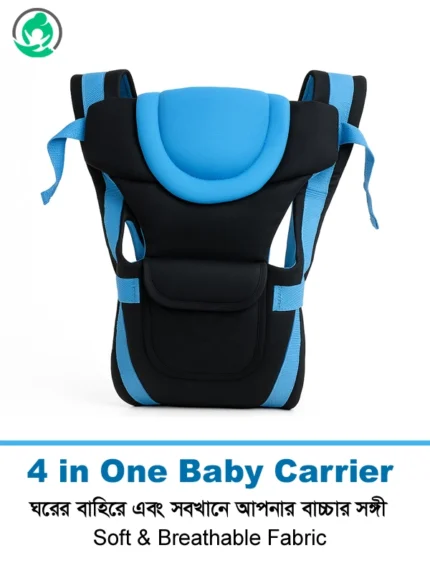 Newborn baby in horizontal position using baby carry bag