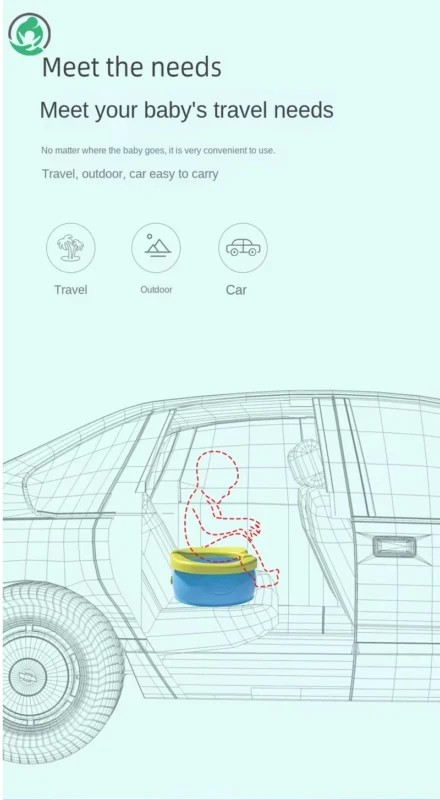 Foldable Toddler Potty for Travel and Home Use