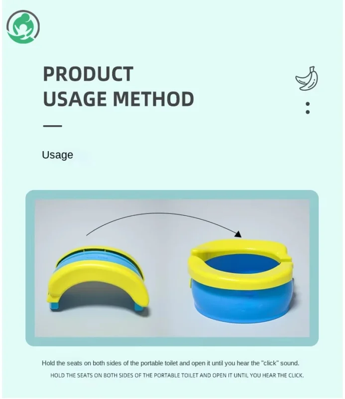 Collapsible Baby Potty Seat with Storage Bag