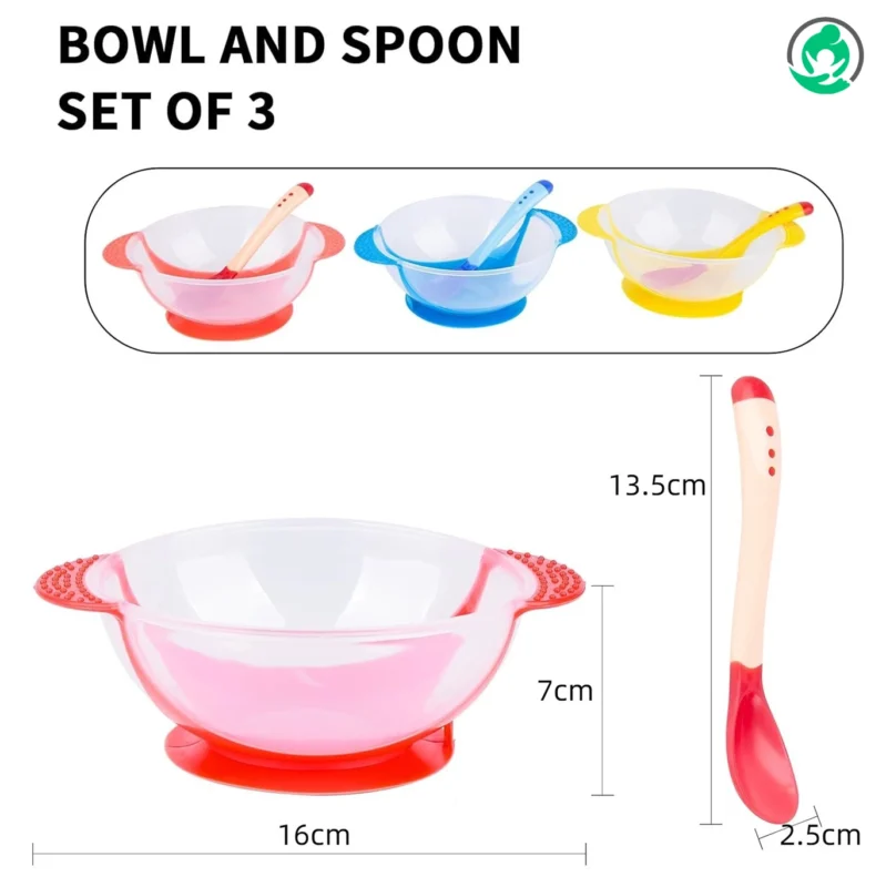 Toddler Suction Feeding Bowl with Colorful Design