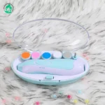 Nail polisher soft spinning head with light effect