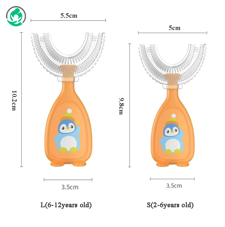 Silicone U-Shape Toothbrush Side View for Kids