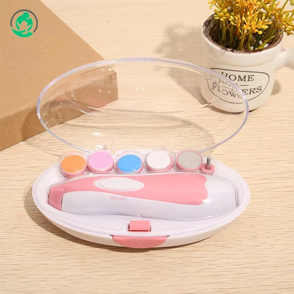 Electric Baby Nail Polisher side view with battery compartment