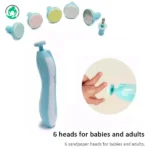 Baby Nail Polisher demonstrating safe trimming