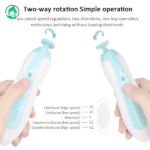 Electric Baby Nail Polisher angled view showing sleek design