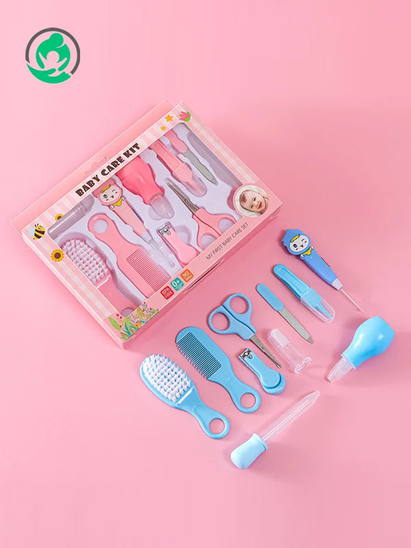 Full Baby Care Kit with 10 Essential Items Baby Care Kit full view – complete 10 pieces baby grooming tools